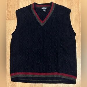 L Navy Blue Brooks Brothers Wool/Cashmere Sweater Vest